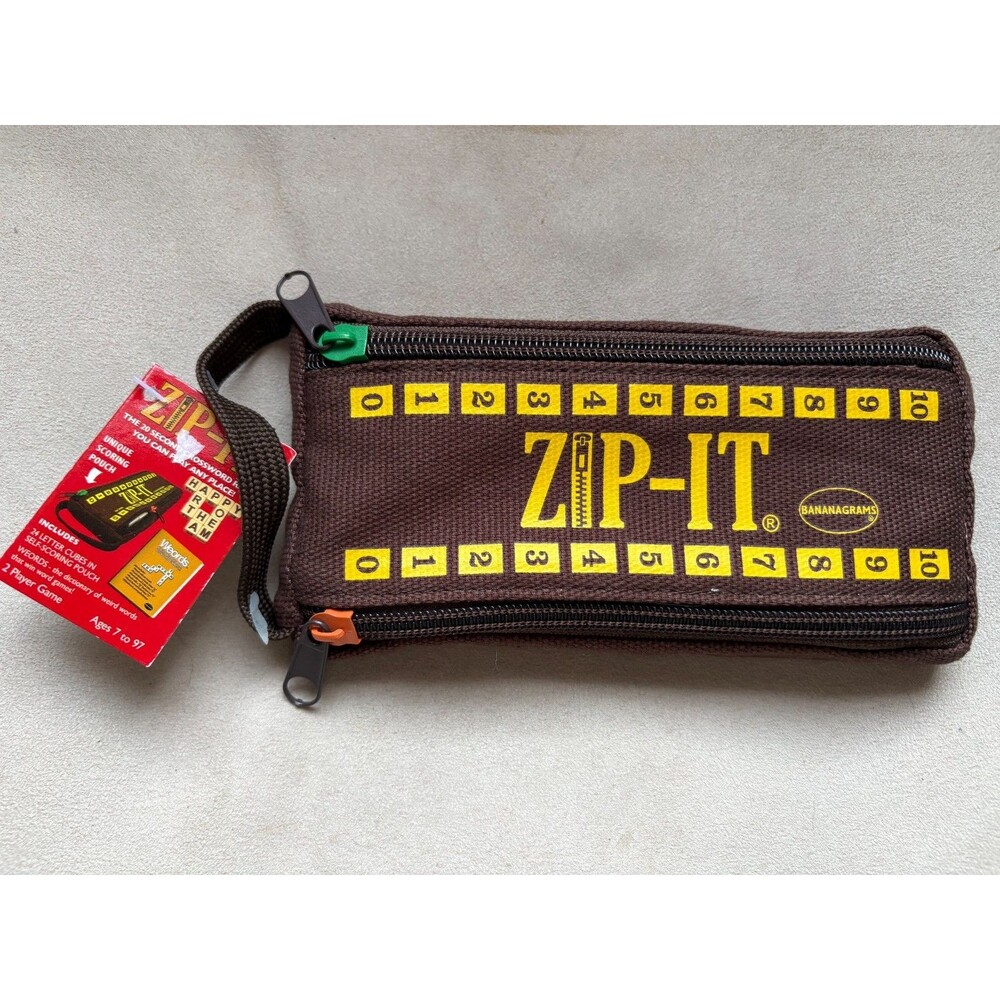 New Zip-It by Bananagrams 20 Second Crossword Race Word Game Letter Tiles